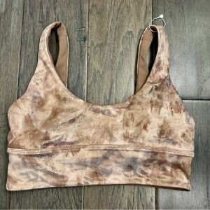 Lululemon NWOT Align Bra Shine Diamond Dye Misty Shell Cacao